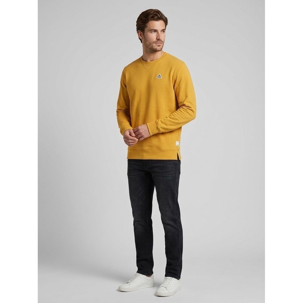 Scotch & Soda Amsterdams Blauw Mustard Yellow Sweatshirt Mens Medium 147858-19
